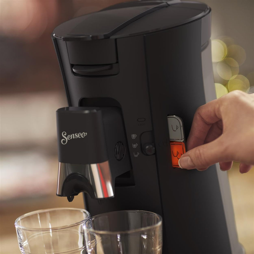 Aurien Select – Cafetière Dosettes, Crema Plus, 2 Tasses, Éco-Responsable – Noir (CSA240/61)