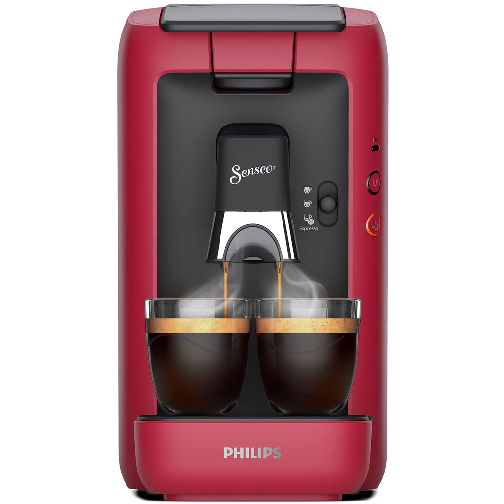 Aurien Maestro – Cafetière à Dosettes, Réservoir 1,2 L, Intensité, Mémo – Rouge (CSA260/91)