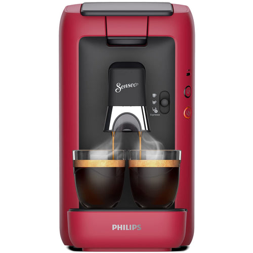 Aurien Maestro – Cafetière à Dosettes, Réservoir 1,2 L, Intensité, Mémo – Rouge (CSA260/91)