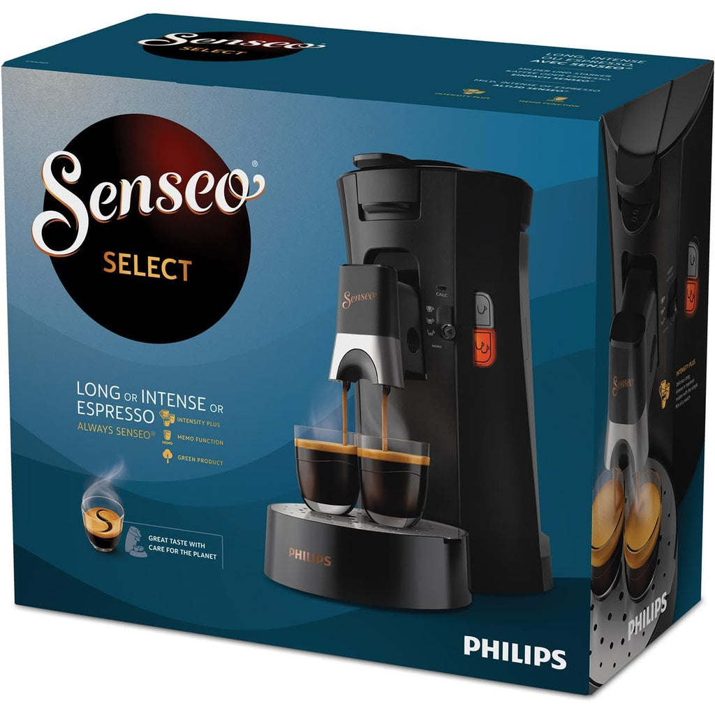 Aurien Select – Cafetière Dosettes, Crema Plus, 2 Tasses, Éco-Responsable – Noir (CSA240/61)