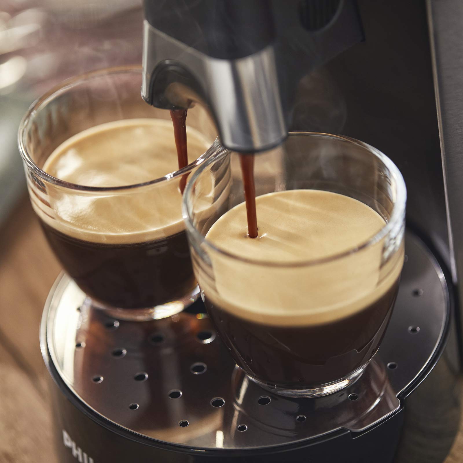 Machine à Café Dosettes Aurien Select Eco – Force Plus, Crema Plus, Mémo – Acier Brossé (CSA250/10)