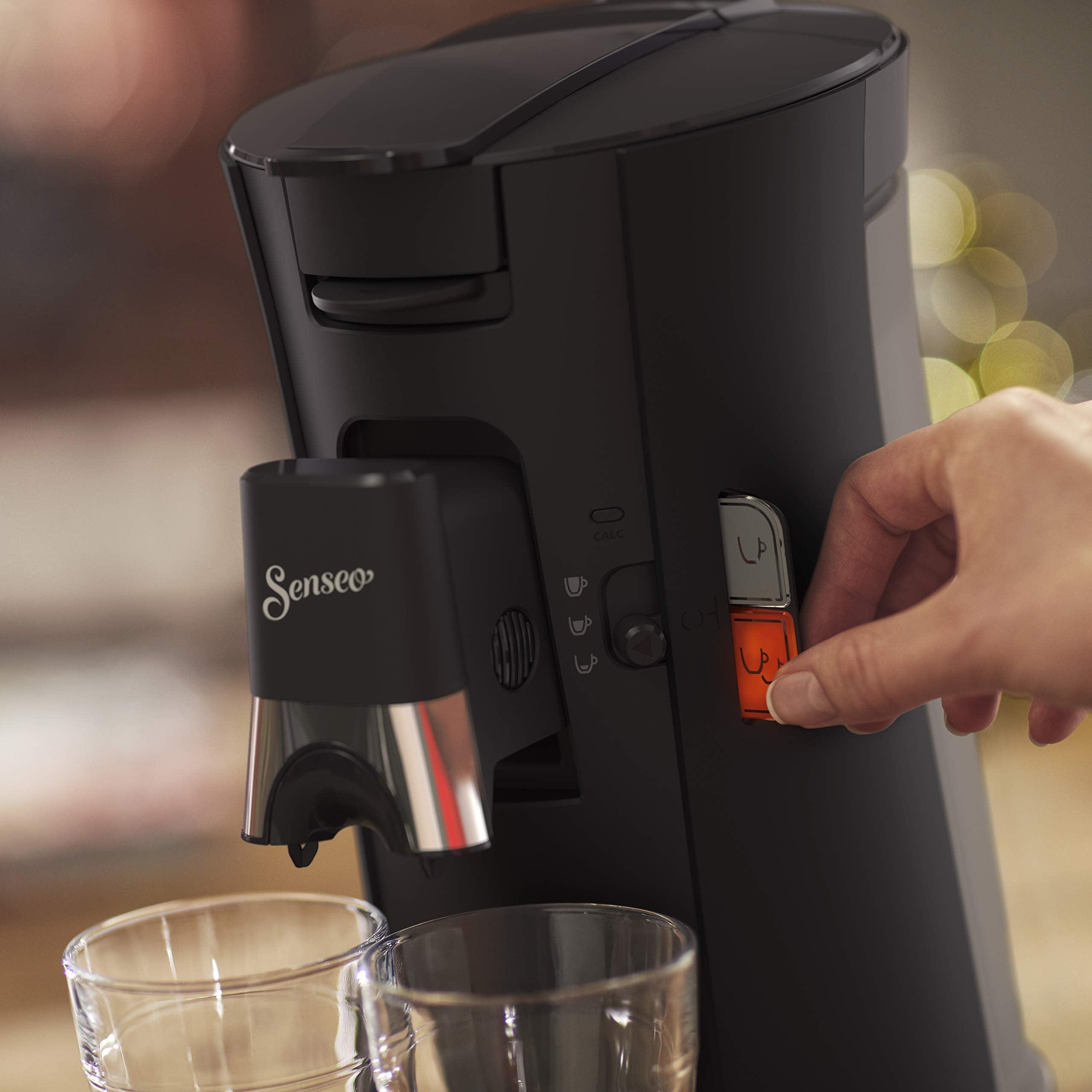 Cafetière à Dosettes Aurien Select – Intensité Plus, Fonction Mémo – Noir (CSA240/60)