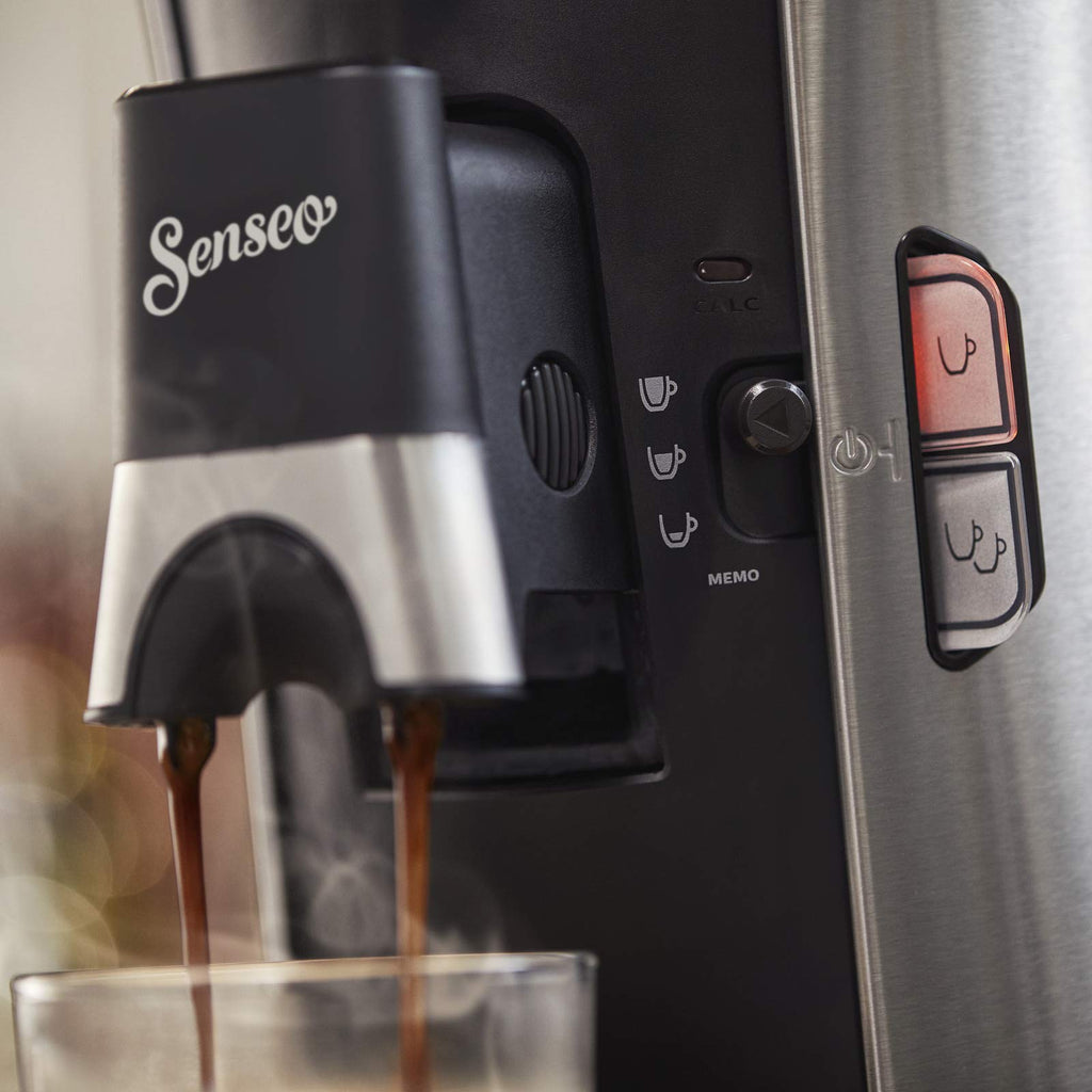 Machine à Café Dosettes Aurien Select Eco – Force Plus, Crema Plus, Mémo – Acier Brossé (CSA250/10)