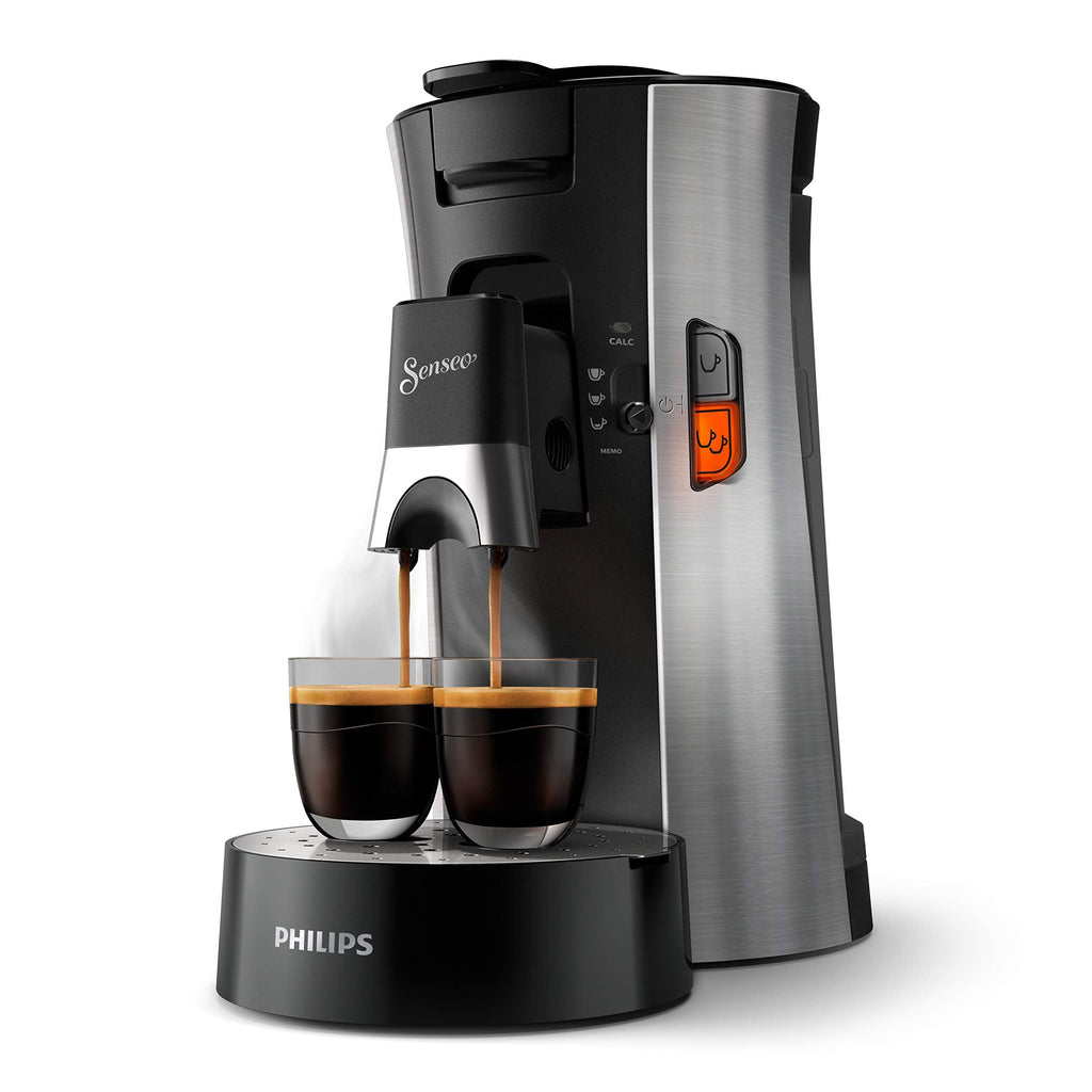 Machine à Café Dosettes Aurien Select Eco – Force Plus, Crema Plus, Mémo – Acier Brossé (CSA250/10)