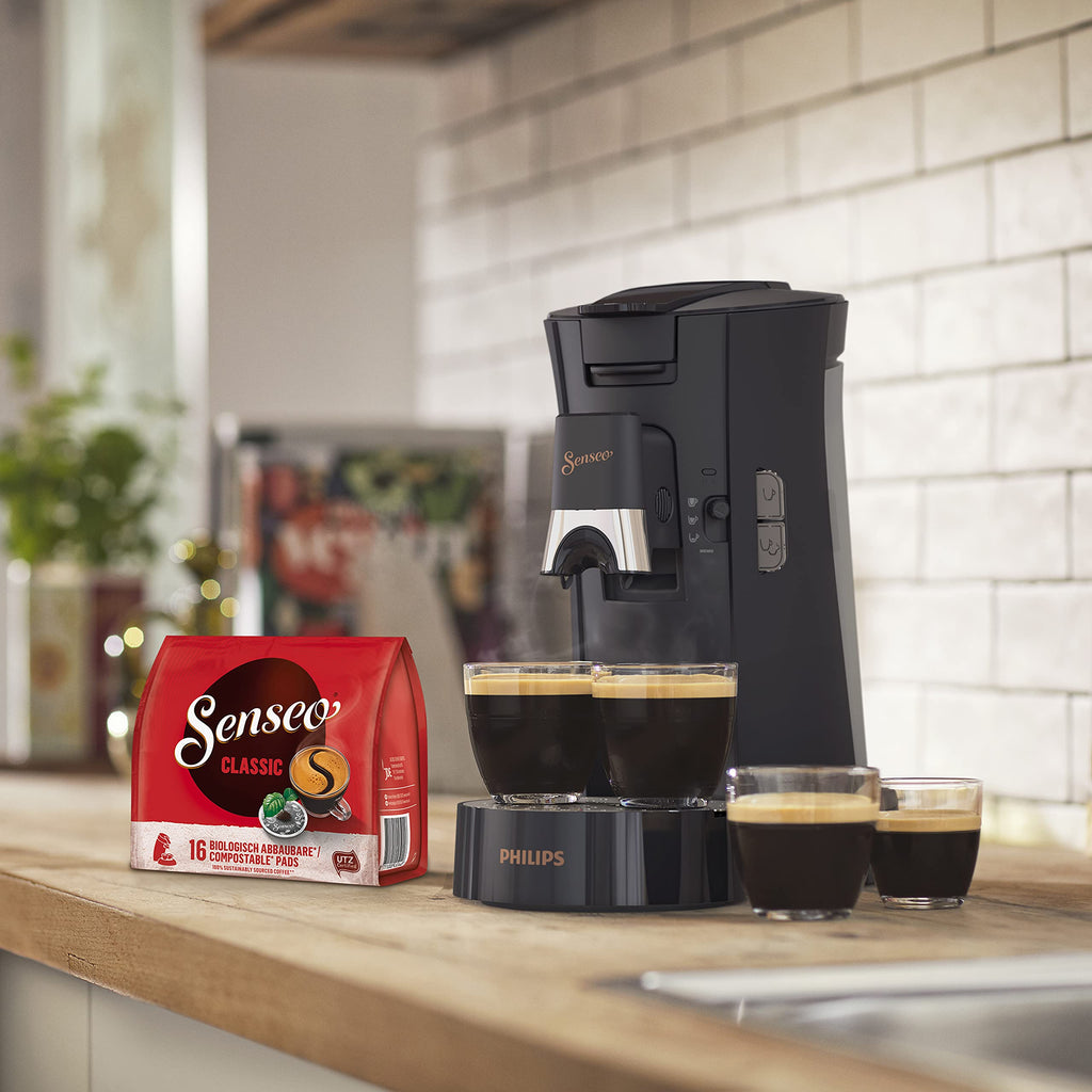 Cafetière à Dosettes Aurien Select – Intensité Plus, Fonction Mémo – Noir (CSA240/60)