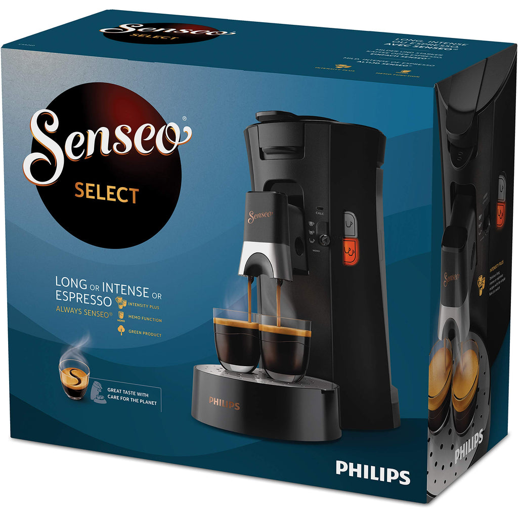 Cafetière à Dosettes Aurien Select – Intensité Plus, Fonction Mémo – Noir (CSA240/60)