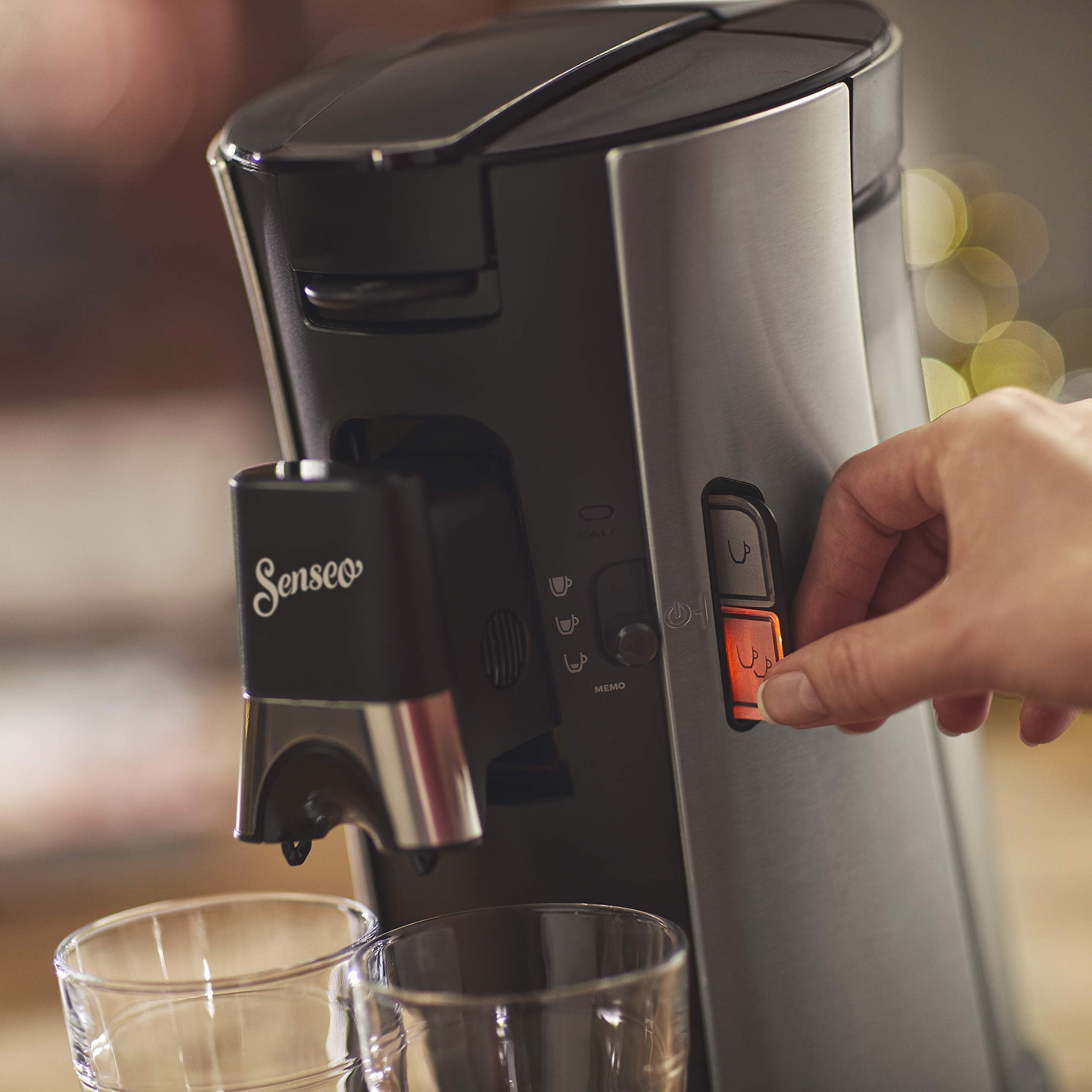 Aurien Select – Cafetière Dosettes Intensity Plus, Crema Plus, Bec Métal – Métal Sauge (CSA250/11)
